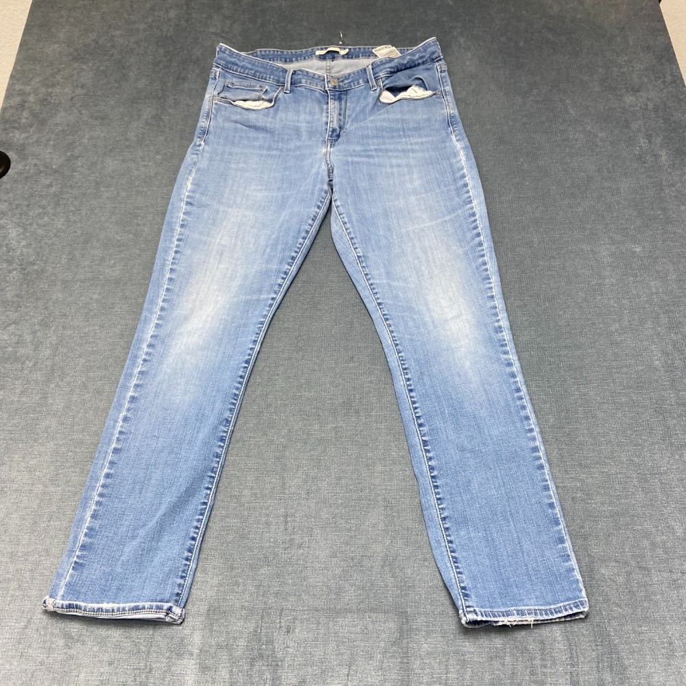 Levi's Jeans Womens 18 34x30 Blue Denim Classic Fit Mid Rise Skinny Leg Outdoor